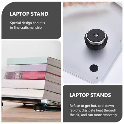 1 Pair Laptop Stand Riser with Magnetic Suction, Alloy