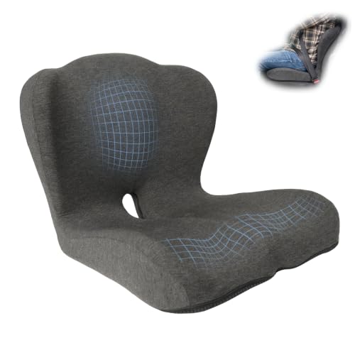 Memory Foam Seat Cushion,Office Chair Cushion with Lumbar Support for Back Pressure Relief, Car Seat Cushion with Adjustable Strap,Sciatica Pad Cushions for Car,Truck, Desk,Gaming Chair - color: Black