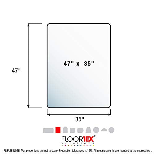 Floortex® Exclusive Ultimat® Polycarbonate Rectangular Chair Mat for Carpets up to 1/2" - 35 x 47 - size: 35" x 47"
