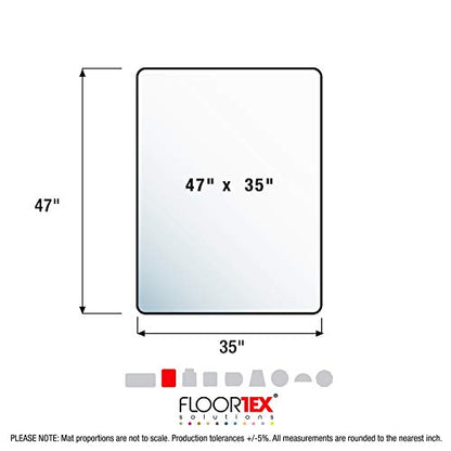 Floortex® Exclusive Ultimat® Polycarbonate Rectangular Chair Mat for Carpets up to 1/2" - 35 x 47 - size: 35" x 47"