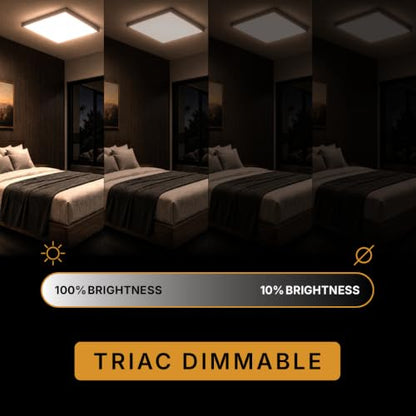 UltraLux 2x4 Surface Mount Slim LED Panel Dimmable 3CCT Brushed Nickel 1Pk - color: Brushed Nickel, size: 2X4 (1 Pack)