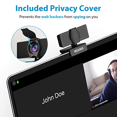 NexiGo N60 1080P Webcam with Microphone, Software Control & Privacy Cover, USB HD Computer Web Camera, Plug and Play, for Zoom/Skype/Teams, Conferencing and Video Calling - style: 1080p Webcam