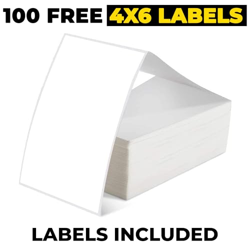 Label Printer, Bluetooth Thermal Printer, 4x6 Shipping Label Printer, Thermal Label Printer Desktop or Phone, Compatible with iPhone, Android, Windows, Mac, Chromebook, Amazon, Ebay, UPS.USPS (Black)