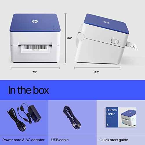 HP Shipping Label Printer, 4x6 Commercial Grade Direct Thermal, Compact & Easy-to-use, High-Speed 203 DPI, Barcode Printer, Compatible with Amazon, UPS, Shopify, Etsy, Ebay, ShipStation & More - style: Label Printer