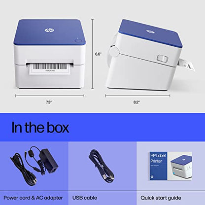 HP Shipping Label Printer, 4x6 Commercial Grade Direct Thermal, Compact & Easy-to-use, High-Speed 203 DPI, Barcode Printer, Compatible with Amazon, UPS, Shopify, Etsy, Ebay, ShipStation & More - style: Label Printer