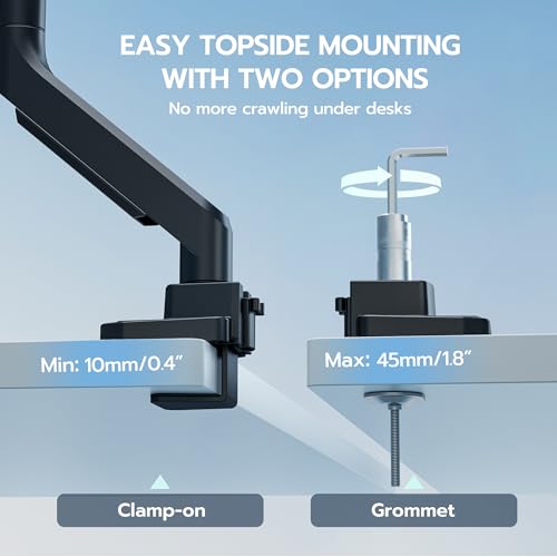 Heavy Duty Single Monitor Mount for 13"-49" Curved Screens, Black - color: Black, style: without USB