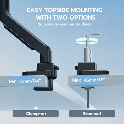 Heavy Duty Single Monitor Mount for 13"-49" Curved Screens, Black - color: Black, style: without USB