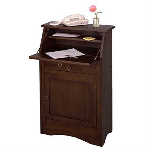 Ergode Walnut Secretary Desk with Fold-Down Table