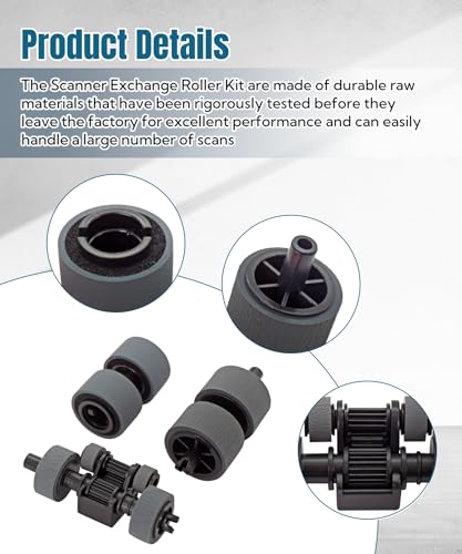 Scanner Roller Replacement Kit Fits for Brother ADS-2200 ADS-3100 | Fits for ADS-3300W ADS-4100 ADS-4300 ADS-4500W ADS-4700,Paper Pickup Roller Kit