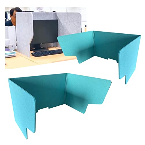 Blue Freestanding Desk Dividers for Student Desks – Privacy Partition with Cutout for Call Centers Offices Classrooms & Libraries – Enhances Focus & Productivity - color: Blau, size: 24in/60cm