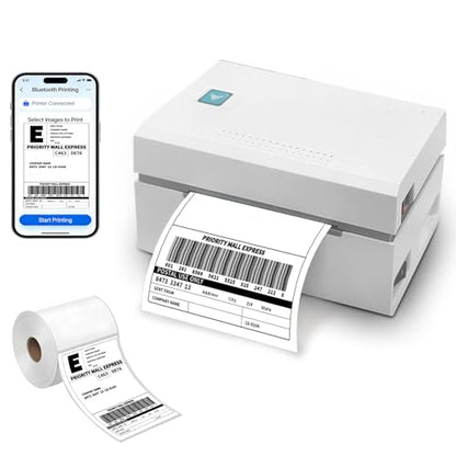 HUOJI 4000 4x6 Thermal Shipping Labels 500/Roll, Commercial Grade | 4x6 Thermal Labels Roll, Strong Adhesive, Clear Printing, Compatible with Rollo, Zebra, MUNBYN Printers - size: 8 Rolls | 4000 Labels(FBM)