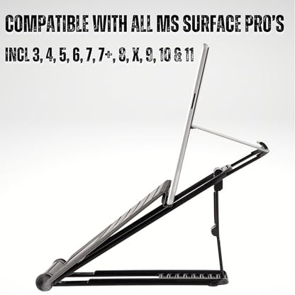 Surface PRO Stand: Lift Your Surface with Keyboard Attached - Reduce Neck Pain, Improve Camera Angle, Portable, Adjustable, Easy to Use