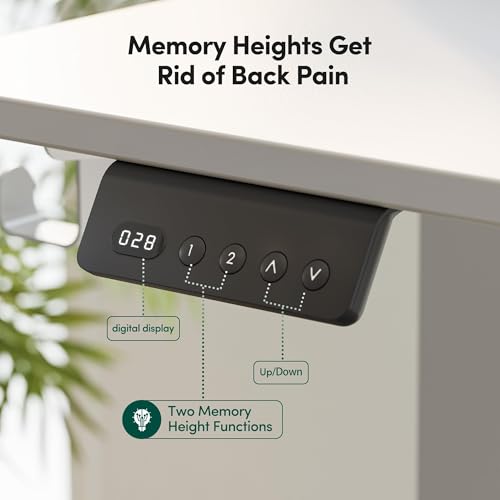 FEZIBO L Shaped Electric Standing Desk, 63x48 inch Large with Drawers | Reversible Tabletop, 2 Memory Height Settings | Home Office & Gaming Height-Adjustable Table, Warm White（2 Packages） - color: Warm White, size: 63"x48"
