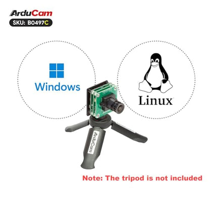 Arducam USB 3.0 Camera, 8.3MP 90fps@720p High-Speed USB Camera Module, 4K IMX678 Low Light Webcam with 100°D Wide Angle M12 Lens for Windows, Linux