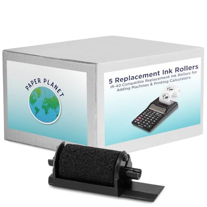PaperPlanet Black Calculatior Ribbons for IR40 | 5 Pack