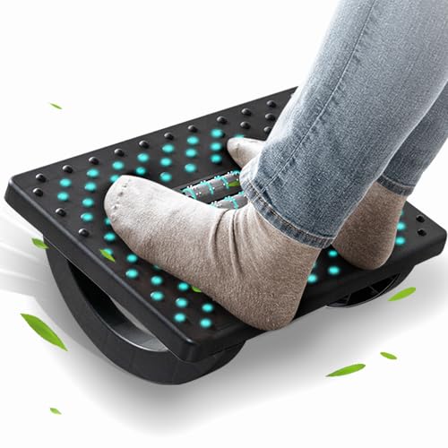 CasaZenith Foot Rest Under Desk at Work, Foot Stools for Under Office Desk - color: Black