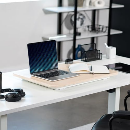 VIVO Light Wood 26 in Single Top Standing Desk Converter, DESK-V001JF - color: Light Wood, size: 26"