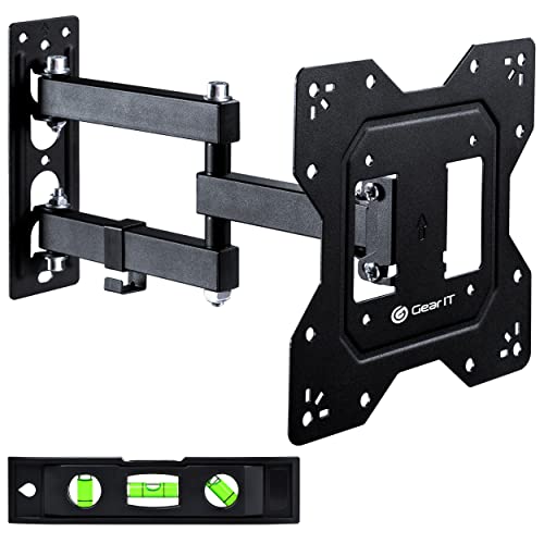 GEARit TV Wall Mount/Monitor (TVs 23 to 43 inch) Up to 66lbs - Full Motion Swivel, Tilt, Articulating Arm, Vesa 75 100 200
