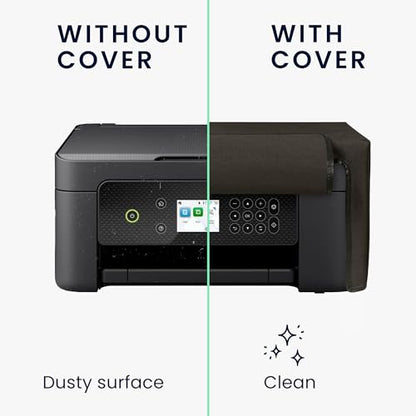 kwmobile Dust Cover Compatible with Epson Expression Home XP-3200 / XP-4200 / XP-4205 - Printer Case - Fabric Protector Cover - Dark Grey
