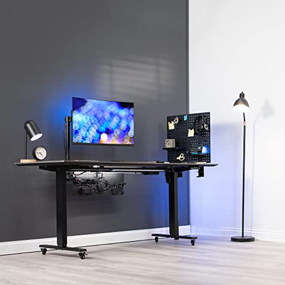 VIVO Clamp-on 12 x 20 in Desk Pegboard - color: Black, size: 12"