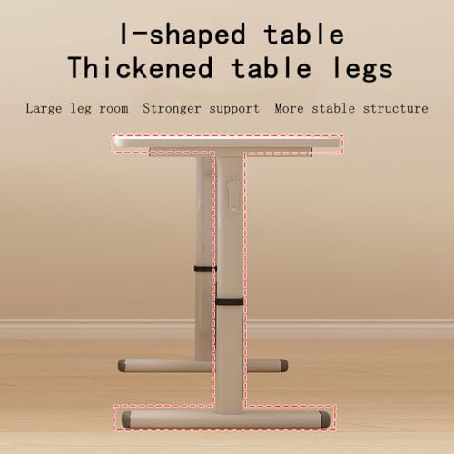 Manual Standing Desk Adjustable Height, Hand Crank Stand Up Desk, Sit Stand Home Office Desk, Small Computer Desk, Space Saving Design (100x50cm) - size: 100x50cm