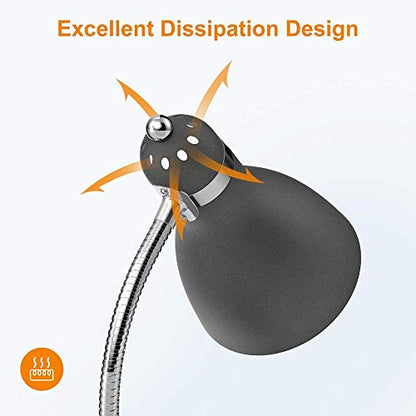 LEPOWER Floor Lamp, Metal Standing Lamp with Adjustable Gooseneck for Dorm - color: Sand Black