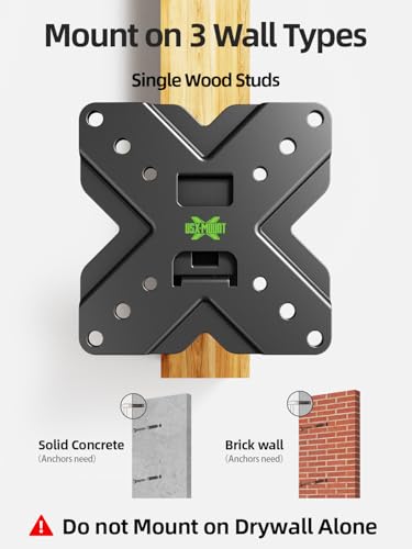 USX MOUNT Small TV Wall Mount Monitor Bracket | RV TV Mount | with Swivel and Tilt VESA Wall Mount for 10-26 27 32 inch LED OLED TVs and Monitors - VESA Size Up to 100x100mm and 22lb Capacity-XMS002 - size: 13-26 inch
