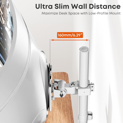 PUTORSEN Triple Monitor Mount, Up to 49 Inches, Holds 44 lbs - color: White