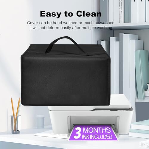 Waterproof Dust Cover for HP DeskJet 4255e/ DeskJet 4155e Printers | Anti-Static Waterproof Printer Covers,Universal Case Protector for Printers(Cover Only) - color: Black