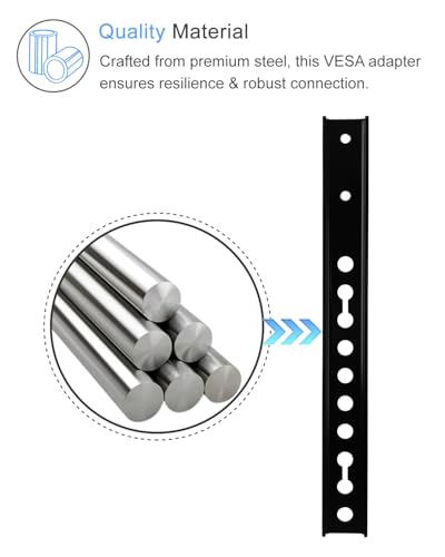 IFCASE Steel VESA Extension Brackets for TV Ceiling/Wall Mounts, Adjustable Heavy Duty Vertical VESA Extender Replacement Bracket (Black) - color: Black (TV)