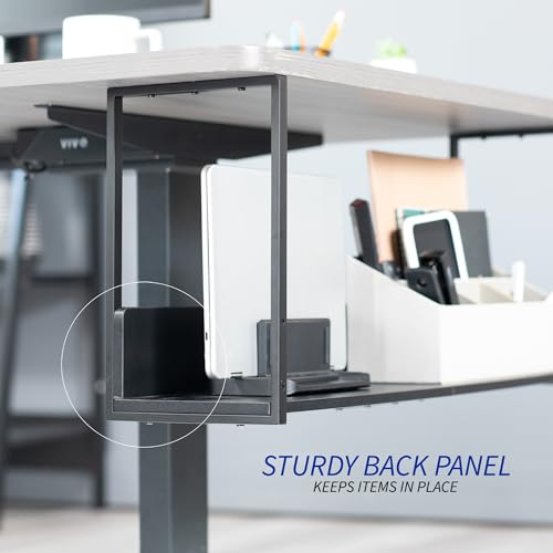VIVO Black Under Desk 30 x 7 in Storage Shelf, DESK-SHELF30-UB