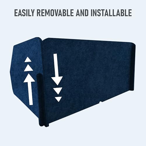 29.1" x 22.8" x 1.2" U-Shaped Desk Divider Partition, No Drill Freestanding Sound Absorbing Privacy Panel, Noise Reducing Cubicle Screen for Office Home & Classroom (Azure) - color: Azure (U-Shaped)