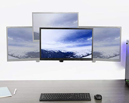VIVO Black Single Monitor Wall Mount for 17 to 32 inch Screens, MOUNT-G100B | Premium Aluminum Monitor Mount, Pneumatic Adjustable Arm, Maximum VESA 100x100, Holds 15.4 lbs - size: 17" to 32"