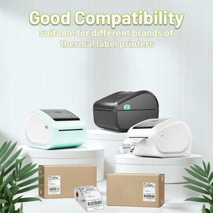 D450BT Bluetooth Shipping Label Printer and 250Pcs Roll Thermal Labels, Wireless Thermal Label Printer for Small Business