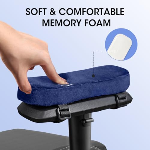 ZNCMRR 2 Pack Office Chair Armrest Pads Covers with Memory Foam(Blue) - color: Blue