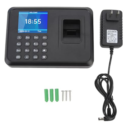 Fingerprint Attendance Machine,Fingerprint Verification Recorder,Support MultiLanguage,US Plug,100-240V Software for Factory