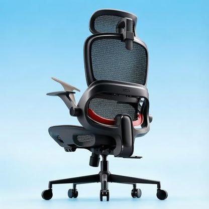 SIHOO B100 Mesh Office Chair, Comfy Ergonomic Office Chair | Mesh Office Chair with Adaptive Lumbar Support, Desk Chair with Wide Headrest, 300 LBS Black - color: Deep Black, size: Pack of 1