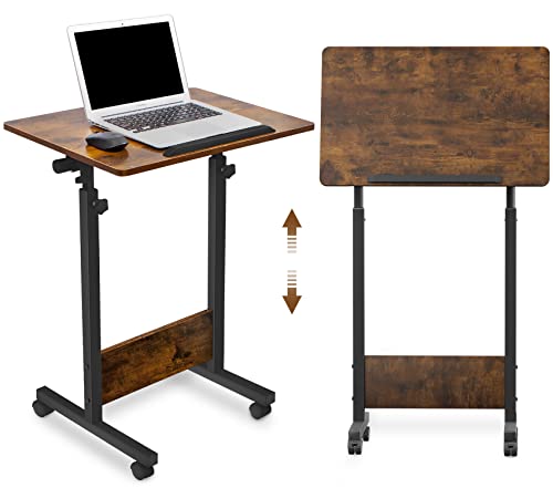 KOUPA Height Adjustable Flip Standing Desk with Wheels,24Inch - size: 16x24IN