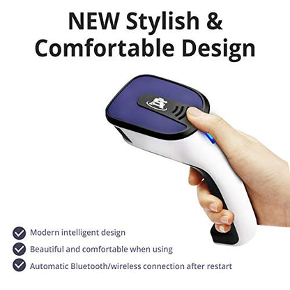 ScanAvenger Wireless Portable 1D with Stand Bluetooth Barcode Scanner: Hand Scanner 3-in-1, Cordless, Rechargeable Scan Gun for Inventory (1D&2D with No Next Gen Stand for QR Codes and PDF417) - style: 1D&2D With No Next Gen Stand for QR codes and PDF417