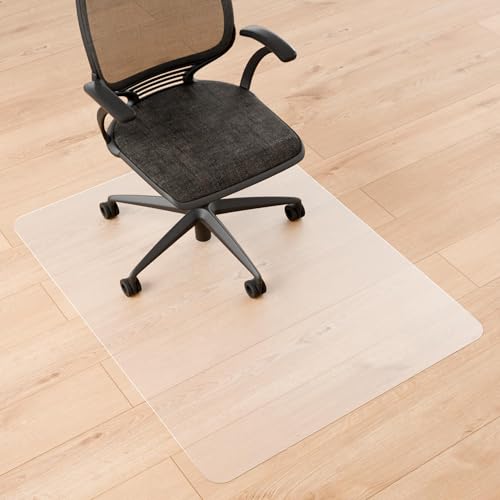 Office Chair Mat for Hardwood & Tile Floor, 36" x 48" Anti-Slip Desk Chair Mat, Easy Glide Floor Protector for Rolling Chairs, Floor Mat for Office Chair for Home Office - color: Clear, size: 36'' x 48'' Rectangle