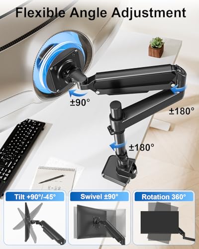 Heavy Duty Single Monitor Mount for Max 49" Ultrawide Screens - style: Ultrawide Desk Mount