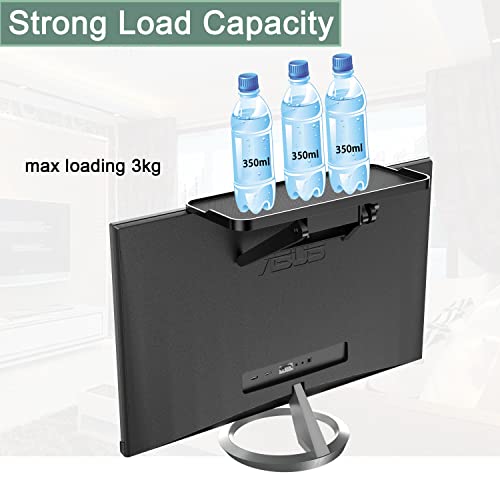TETVIK TV Screen Top Shelf Monitor Shelf Adjustable Computer Screen for Office Desk,Cellphone Stand,Media Box, Game Console,Router 11.8x4.7 inch TV Tray Stand Mount Storage Organizer Bracket 1 Piece