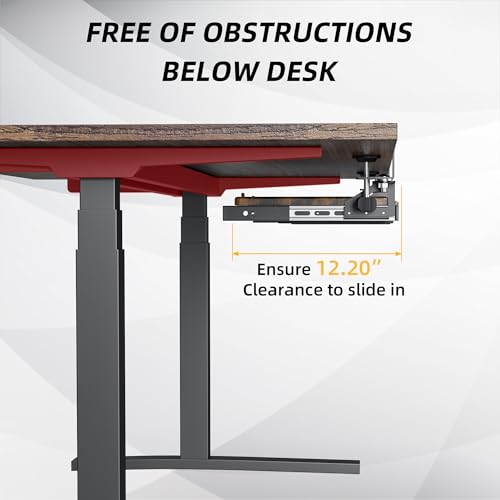 ETHU Keyboard Tray Under Desk, Pull Out Keyboard & Mouse Tray with C-clamp, Ergonomic Desk Keyboard Tray Slide Out, Pull Out Platform Drawer for Home and Office(Wood) - color: Wood