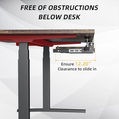 ETHU Keyboard Tray Under Desk, Pull Out Keyboard & Mouse Tray with C-clamp, Ergonomic Desk Keyboard Tray Slide Out, Pull Out Platform Drawer for Home and Office(Wood) - color: Wood