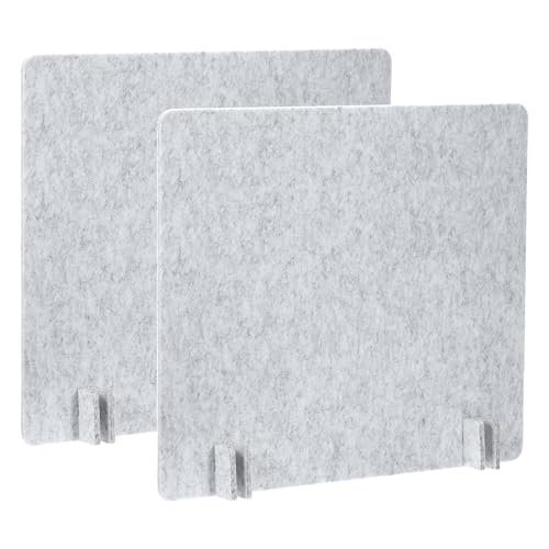 PATIKIL Desk Divider, 2 Set 24 x 24 Inch Acoustic Freestanding Desk Divider Desk Privacy Panel with 8 Pcs Support Feet for Library Office Workstation, Light Grey - color: Light Gray, size: 24 x 24 Inch