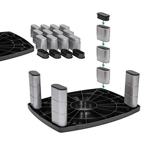 3M Adjustable Monitor Stand, Silver/Black (Pack of 3) - size: 11-Inch (Pack of 3)