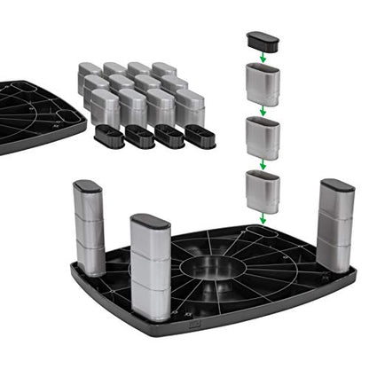3M Adjustable Monitor Stand, Silver/Black (Pack of 3) - size: 11-Inch (Pack of 3)