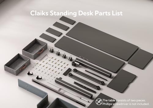 Claiks Standing Desk with Drawers, Adjustable Stand Up Electric Small Standing Desk Adjustable Height with Storage Shelf and Splice Board, 40 Inch, Black - color: Black, size: 39.4×23.6