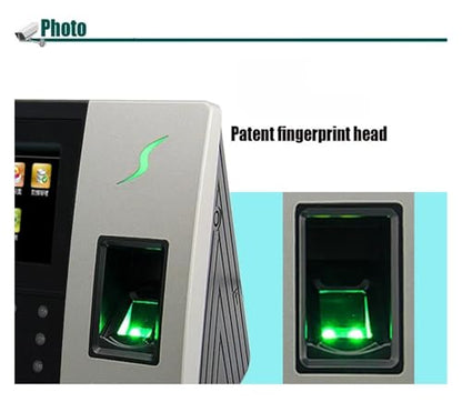 Fingerprint Face Time Clock Punch Machine Face Recognition Time Attendance Door Access Control System Optional WiFi for Small Businesses for Small Businesses,Black-Basic - size: Basic