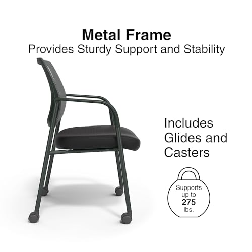 Staples Guest & Reception Chair, Mesh, Black, Lightweight